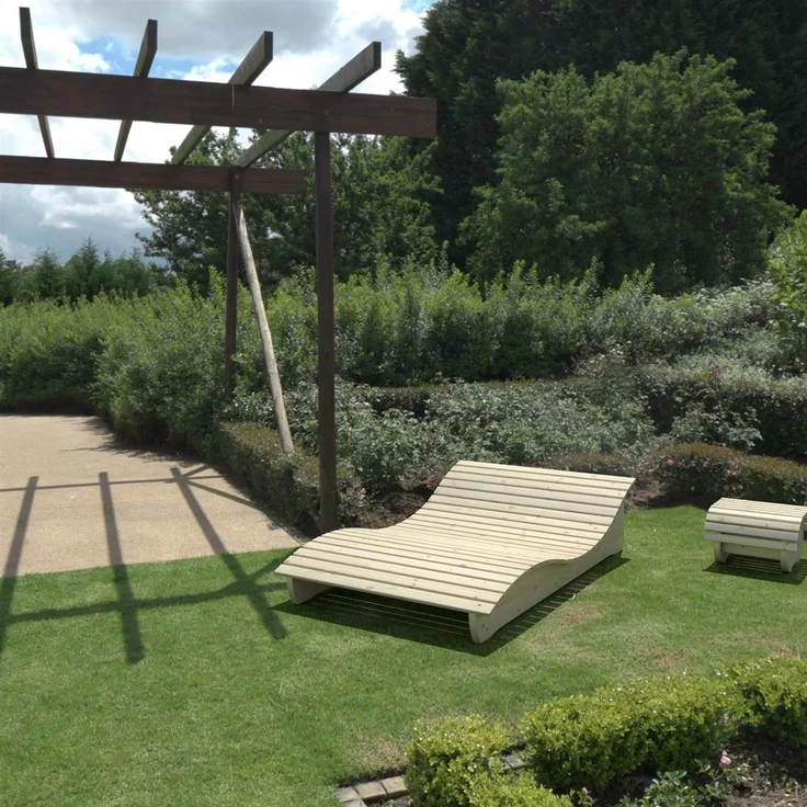 Gartenliege "Relax-Gertl" (Fichte) 1-teilig Liegebreite 120 cm Himmelsliege – Bild 3