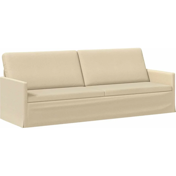 vidaXL 3-Sitzer Sofa Creme 220 x 81 x 82 cm Stoff 42041146 – Bild 1