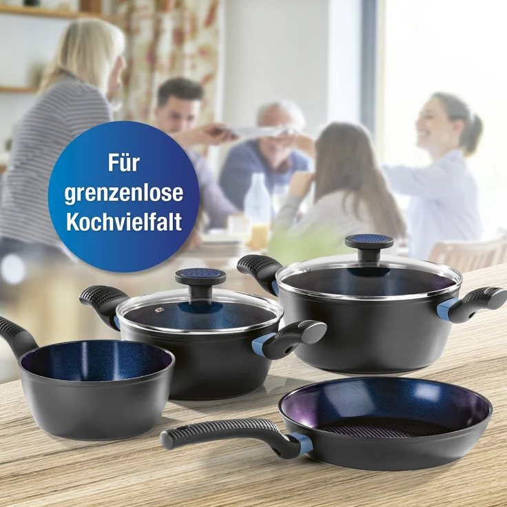 BRATmaxx Koch- & Bratset - 3 Töpfe & 1 Pfanne - Aluminium - antihaftbeschichtet – Bild 8