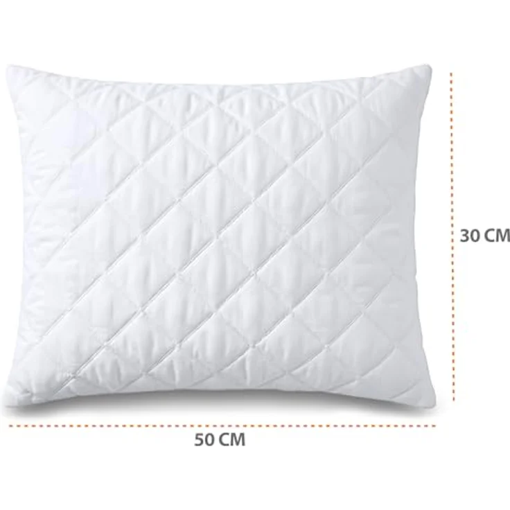 Amazinggirl Kopfkissen 30x50 cm - Kissen Allergiker Schlafkissen Polster Pillow Made in EU und Pillows for Sleeping 50x30 Bett Kissens für Schlafen Oeko-Tex Weiß – Bild 3
