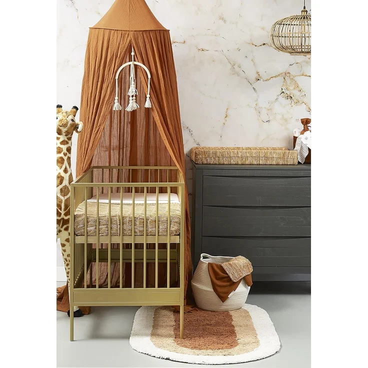 Meyco Baby Block Mixed Wickelauflagenbezug (weich und hautfreundlich, aus 100% Baumwolle, waschbar, einfache Pflege, trocknergeeignet, Größe: 50x70 cm), Ockergelb/Camel – Bild 3