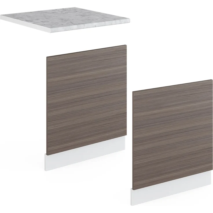 Frontblende R-Line Edelgrau 60 cm ohne Arbeitsplatte Vicco – Bild 4
