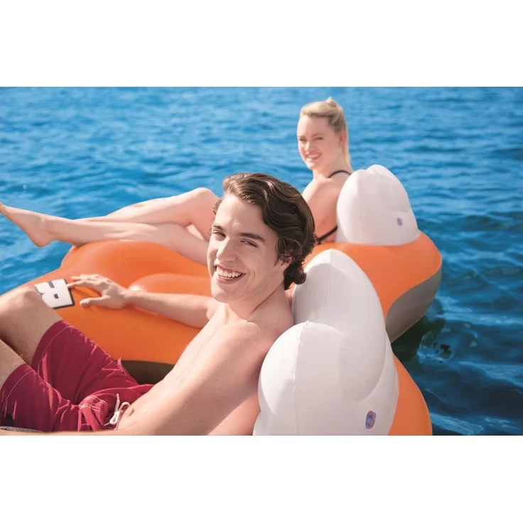 CoolerZ 2-Personen Schwimmring mit Rückenlehne X2 251 x 132 cm – Bild 2