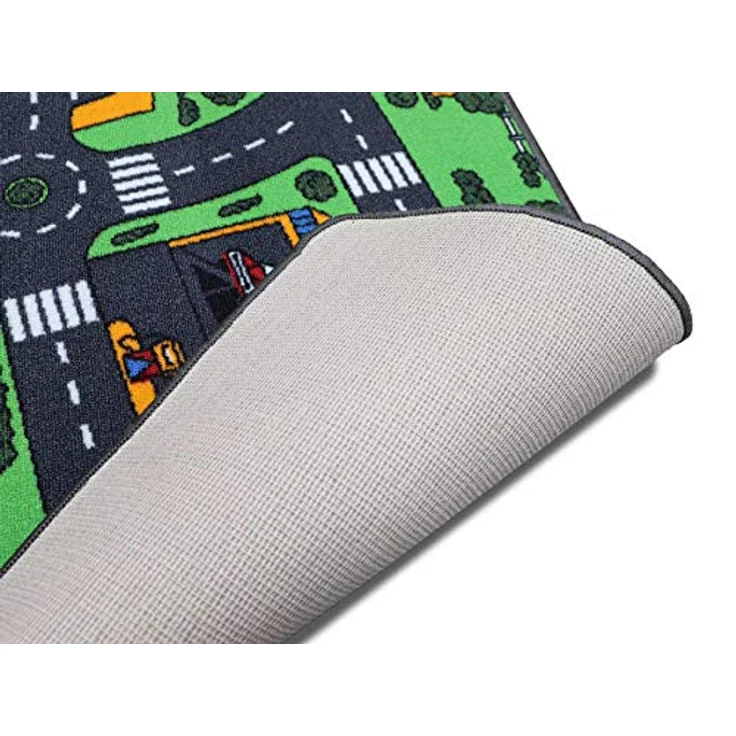 Primaflor-Ideen in Textil Kinderteppich CITY, rechteckig, Höhe: 5 mm, Straßen-Spiel-Teppich, Straßenbreite ca. 9 cm, Kinderzimmer – Bild 4