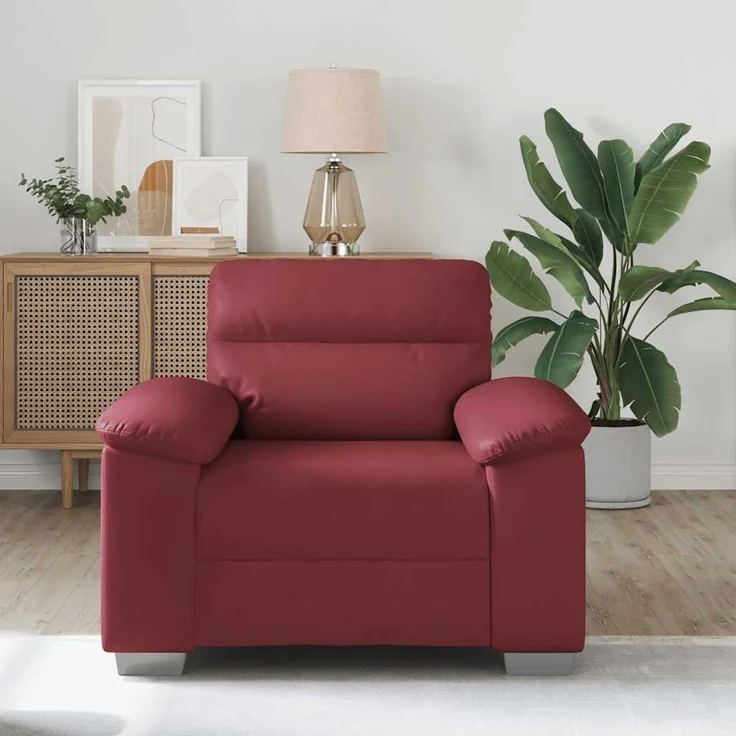vidaXL Sessel Weinrot 100x81x84 cm Kunstleder 4105329 – Bild 2