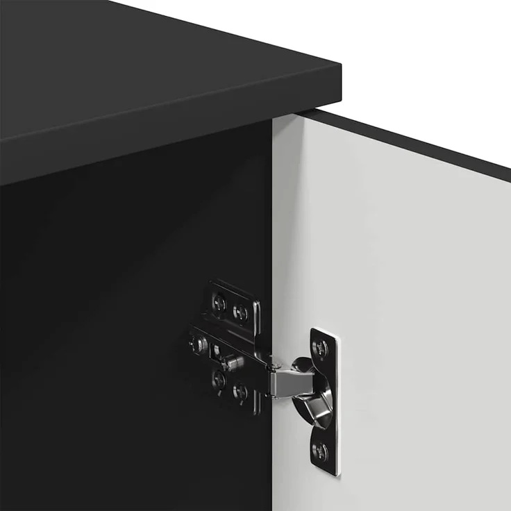 vidaXL Badezimmerschrank Wandmontiert Schwarz 30 x 31,5 x 61 cm 883345 – Bild 10