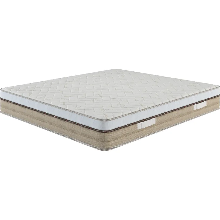 Dmora Doppelmatratze Cutler, Produkt aus Memory-Schaum, Schlafzimmermatratze, Schlafunterstützung, Made in Italy, 180x200 h25 cm, Weiß