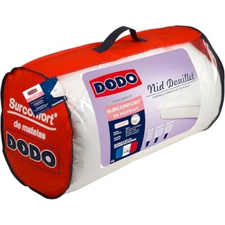 DODO - NID DOUILLET Topper StoffStoffStoff Weiß - B 90 cm x H 5 cm x L 190 cm – Bild 1