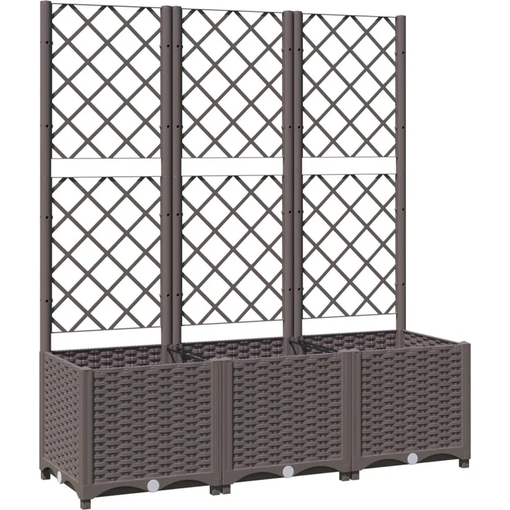 vidaXL Garten-Pflanzgefäß mit Spalier Braun 120 x 40 x 136 cm PP 318263 – Bild 1