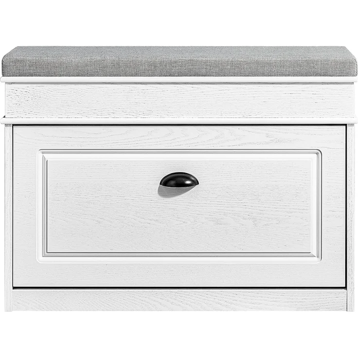 SoBuy FSR82-L-WG Schuhbank, Spanplatte, Lackiert, Weiß, 75 x 51 x 24 cm – Bild 1