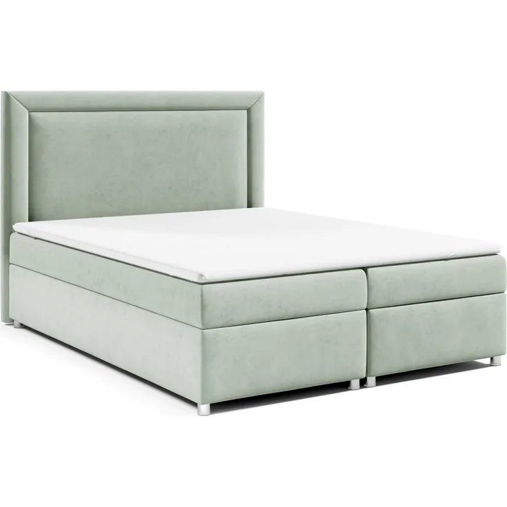 Best for Home Boxspringbett mit Bettkasten Trinity K3 Bonell-Matratze inkl. 7 cm Topper (Polsterbett Doppelbett Boxbett mit gepolstertes Kopfteil, versch. Größen, 140x200 160x200 180x200 200x200 cm), Handwerksqualität