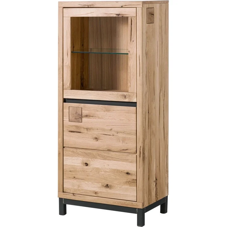 Vitrine Wildeiche 65x40x148 bianco geölt VILLANDERS #204 – Bild 1