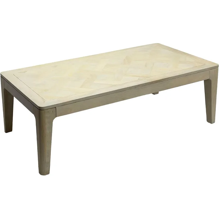 FINEBUY Couchtisch FB77663 Sofatisch 120cm Wohnzimmertisch Loungetisch (Warme Holzoptik mit natürlicher Maserung), Zeitloses Design für stilvolle Wohnräume