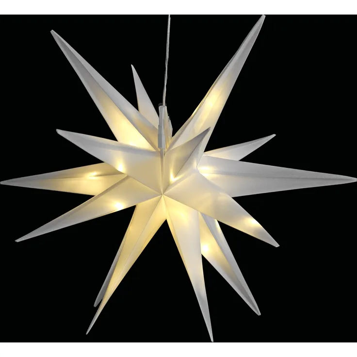 3D LED Stern zum Hängen Weihnachtsbeleuchtung DIA 57cm Außen IP44