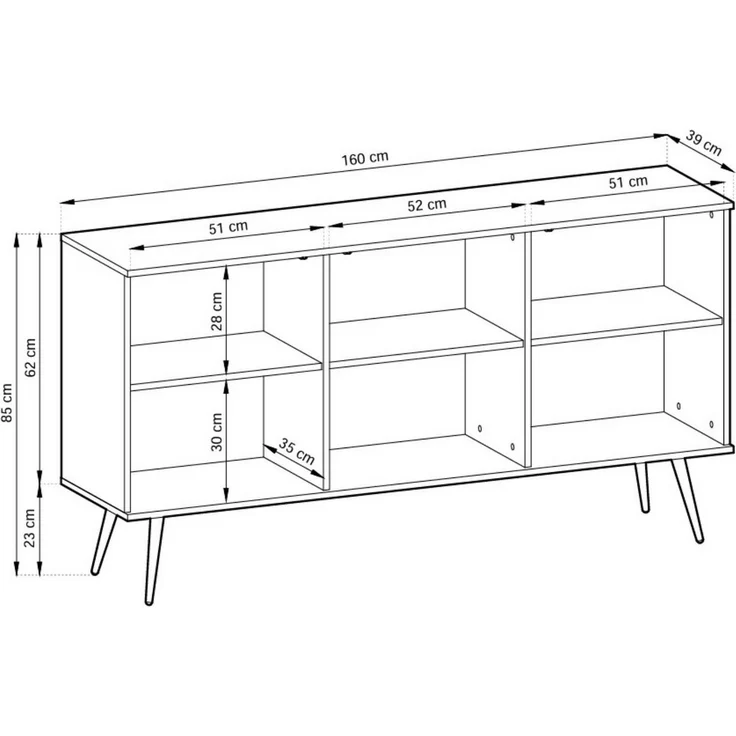 Compleo Kommode mit 3 Türen MONO, Luxus Möbel, Modern Wohnzimmer – Bild 3