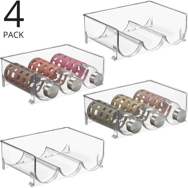 Flaschenständer Flaschenhalter Organizer Küche stapelbar mDesign transparant – Bild 2
