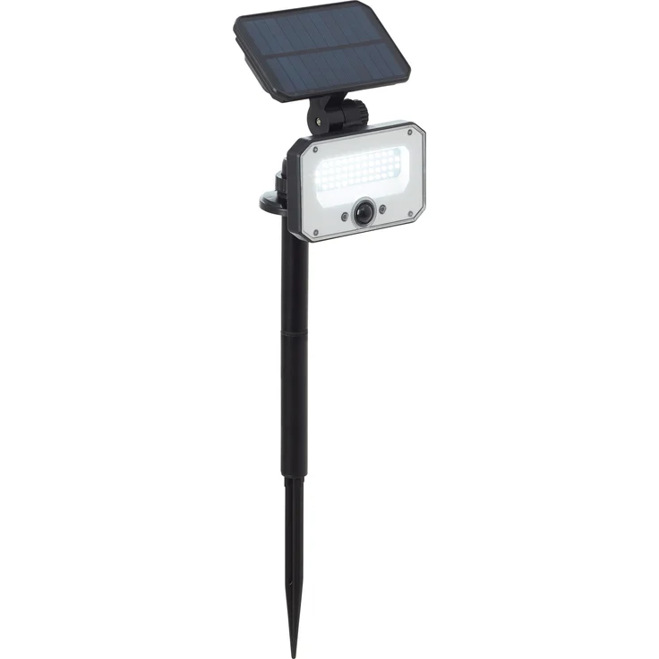 Brilliant LED Solarleuchte Joplin LED Außenspießleuchte, Solar, 54 cm, 1100 lm, 4100 K, schwarz – Bild 1