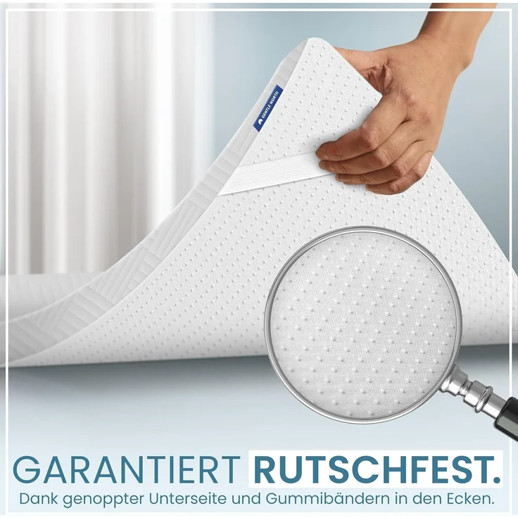 Gentle North, Topper Memory Schaum Topper 5/7 cm - Matratzentopper, 5 cm hoch, Memoryschaum, ergonomisch, rutschfest, schadstoffgeprüft – Bild 6