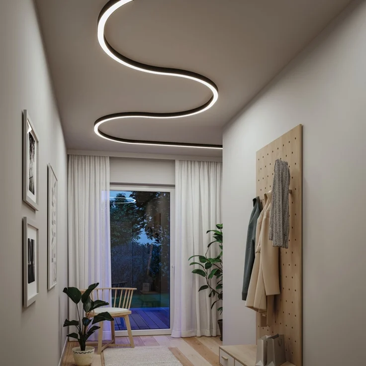 Paulmann Einspeisung für Lichtleiste Linion Power Channel 17 W Aluminium schwarz warmweiß – Bild 4