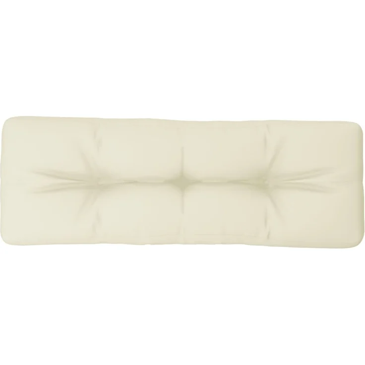 vidaXL Palettenkissen Creme 120x40x12 cm Stoff 360625 – Bild 1