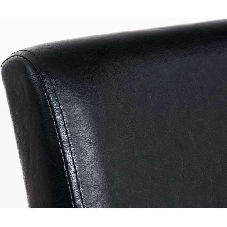 Esszimmerstuhl DALAN - Kunstleder Schwarz 41x47x91 cm Dunkelbraun | Essstühle Esszimmerstühle Küchenstühle Wohnzimmerstühle – Bild 4