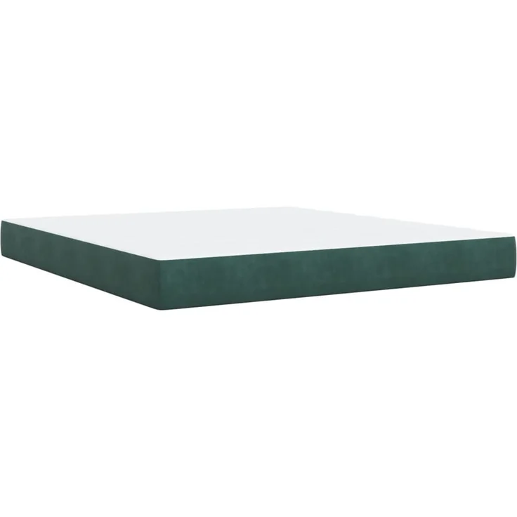 vidaXL Boxspringbett mit Matratze Dunkelgrün 180x200 cm Samt 3286381 – Bild 6