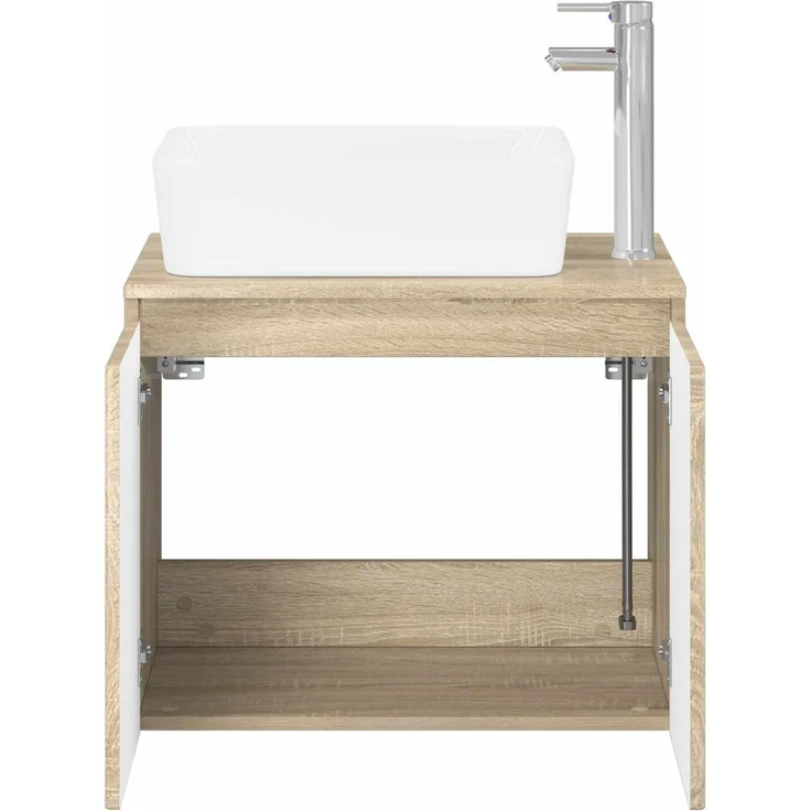 vidaXL Waschbeckenschrank Sonoma-Eiche 62,5 x 44,5 x 80 cm 3404332 – Bild 3