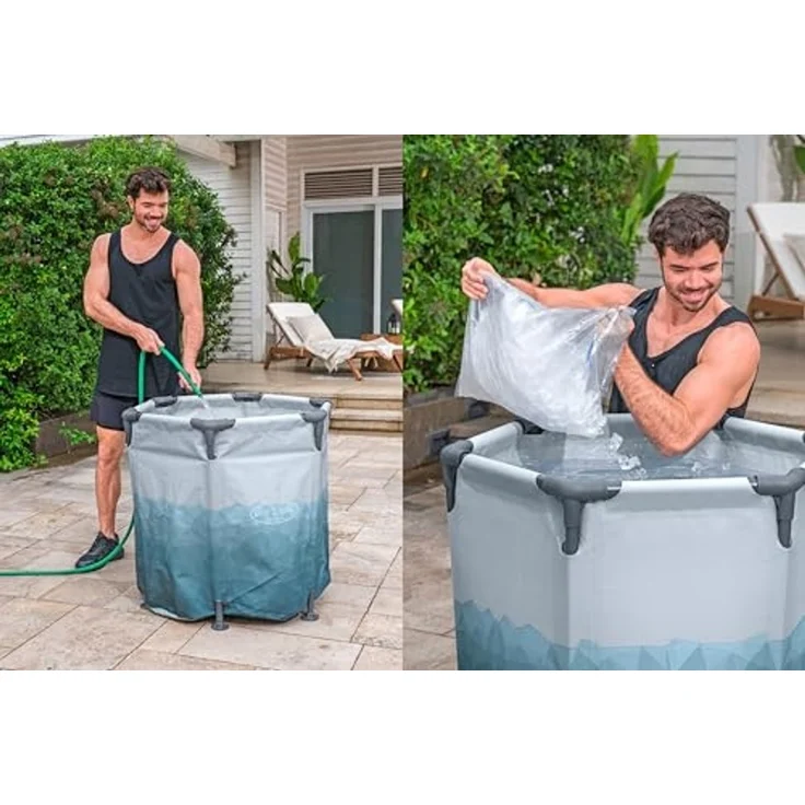 Bestway Eisbad LAY-Z-SPA Glacial Dip mit Filterpumpe, Komplett Set, Ø 90x80 cm – Bild 6