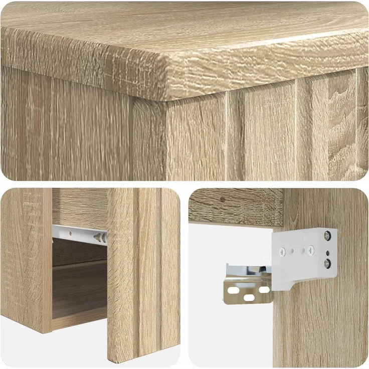 vidaXL Waschbeckenschrank Sonoma-Eiche 59 x 44,5 x 50 cm Holzwerkstoff 3404292 – Bild 10