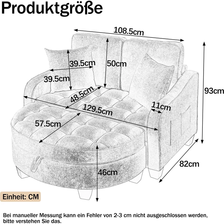 Multifunktionales Sofa,2-in-1 Sofa-Bett Aufbewahrungs-Hocker atmungsaktiver hautfreundlicher Stoff umweltfreundliches Eukalyptusholz Passend für kleine Wohnzimmer Studienzimmer Schlafzimmer,Pink, – Bild 6