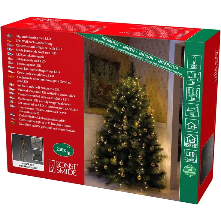 KONSTSMIDE No. 6362-820 LED Baummantel 250 bernsteinfabene Dioden 300cm