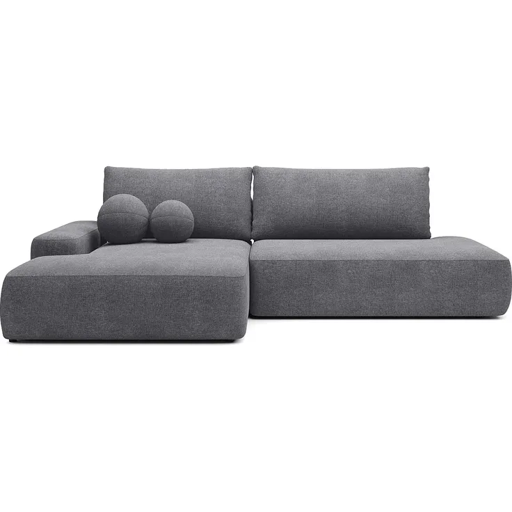 Vente-unique - DAVISO Sofa Stoff Grau - B 164 cm x H 87 cm x L 276 cm – Bild 2
