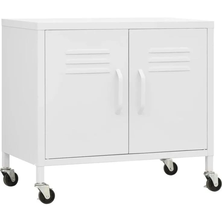 vidaXL Lagerschrank Weiß 60 x 35 x 56 cm Stahl
