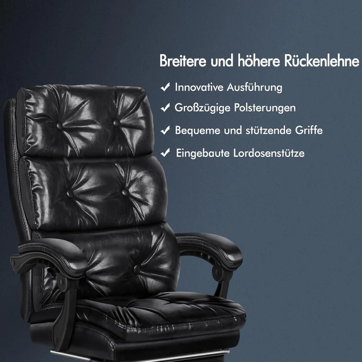 Großer Bürostuhl mit 150° Neigung und 360° Drehung, HighBack Swivel Task Chair – Bild 4