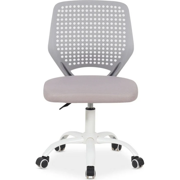 IDIMEX Drehstuhl JADE, Schreibtischstuhl für Kinder höhenverstellbar mit Kunststofflehne Grau – Bild 1