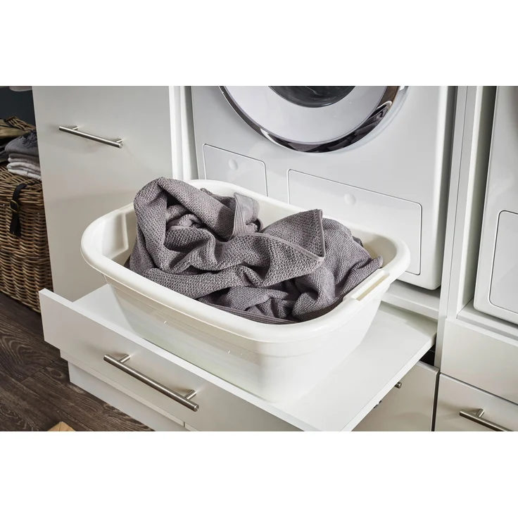 Waschmaschinenumbauschrank >LAUNDREEZY< in weiß - 235x162x67,5 (BxHxT) – Bild 5