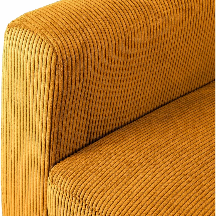 CLP Sessel Kioni mit Cordbezug und Gestell aus Kautschukholz bis 150 kg belastbar,orange – Bild 7