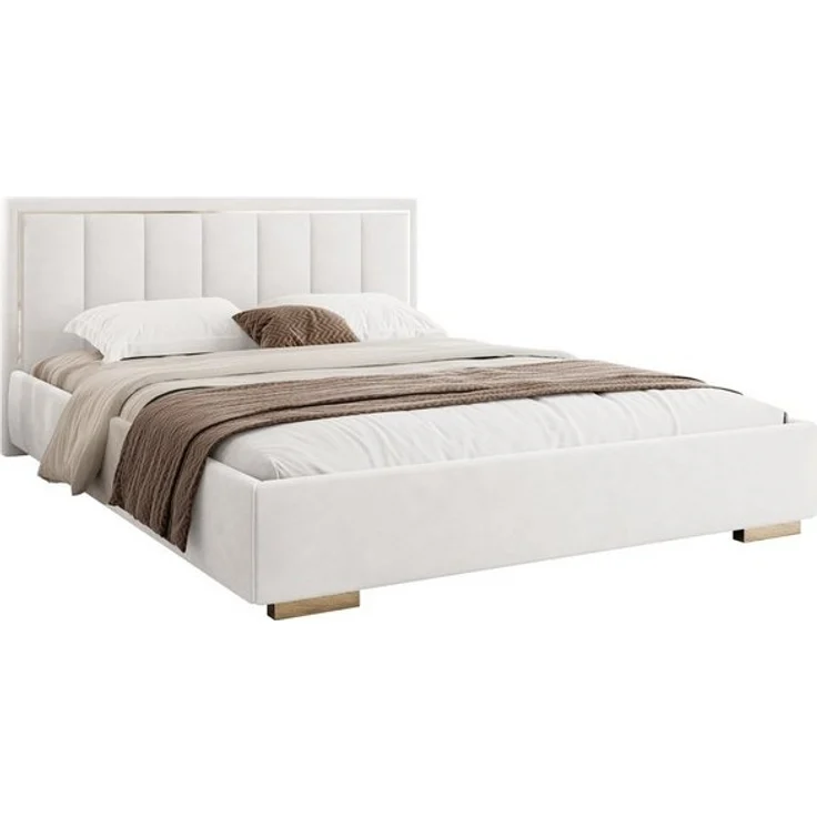 Lookway Polsterbett AURELIA mit Bettkasten und Metallgestell 140x200 – Jasmine 20 – Bild 4