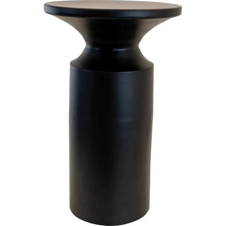 Lesli Living Beistelltisch Designtisch Tisch Lounge Garten Metall schwarz Ø33x55cm