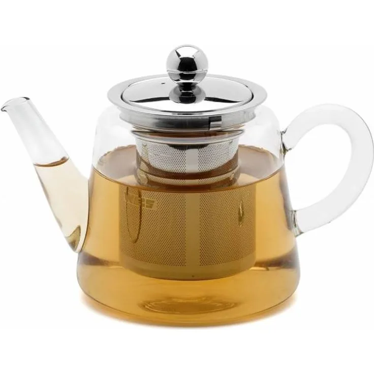 Weis 178058 Teekanne aus Glas mit Edelstahl Filter 1100ml
