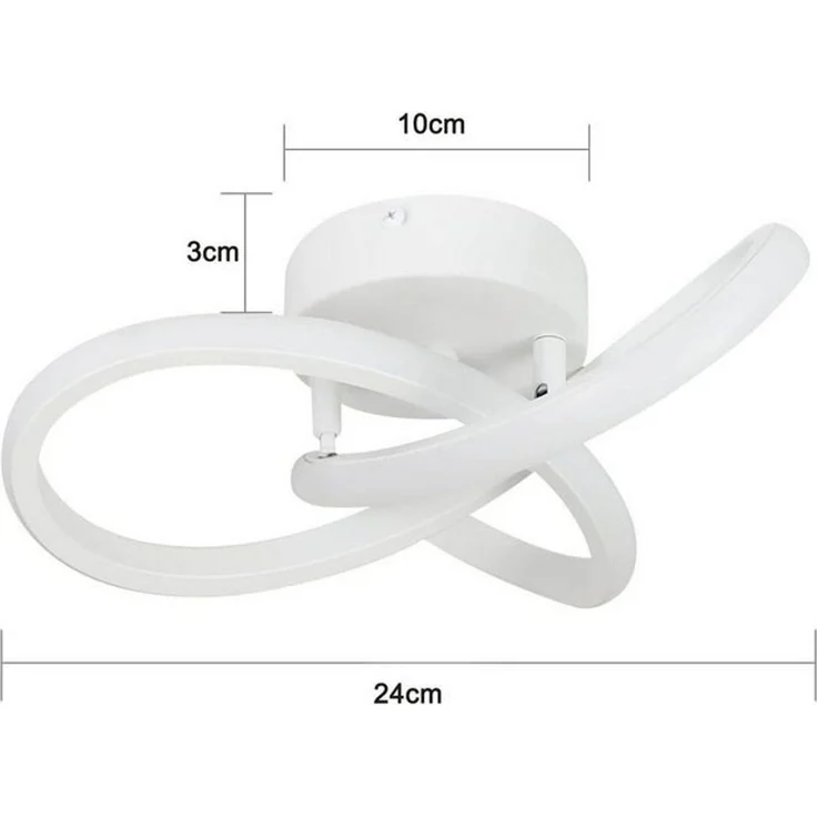 Nettlife LED Deckenleuchte Flurlampe Modern Küchenlampe Schwarz Weiß 3000K Wohnzimmer, Flimmfrei Blendfrei, LED fest integriert, Warmweiß, für Küche Flur Schlafzimmer – Bild 4
