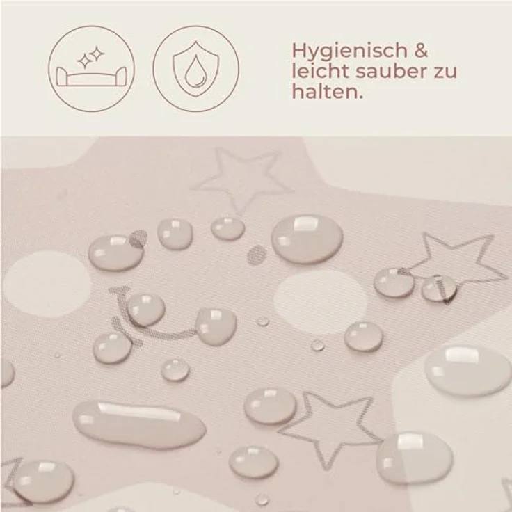 Ceba Baby® weiche Wickelauflage 50x70 cm - Baby Wickelunterlage - Wickeltischauflage für Junge und Mädchen - Wasserdicht, abwaschbar - OEKO-TEX® Standard 100 - Made in EU - Glamour-Stil – Bild 6
