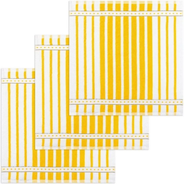 Kracht Geschirrtuch Blockstreifen, (Set, 3-tlg, Set), 3er Pack Frottee Küchenhandtücher (3 Stück) ca. 50x50 cm Baumwolle – Bild 2