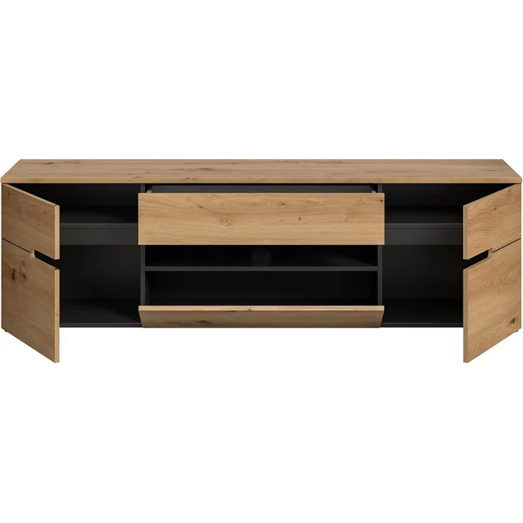 TV Lowboard (B/H/T: 55x184x44 cm) in Artisan Nachbildung – Bild 3