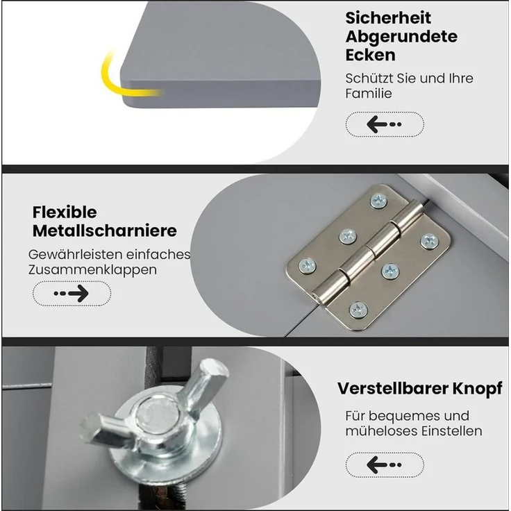 KOMFOTTEU Klapptisch Wandtisch, Hängetisch, 80 x 60 x 45 cm – Bild 4