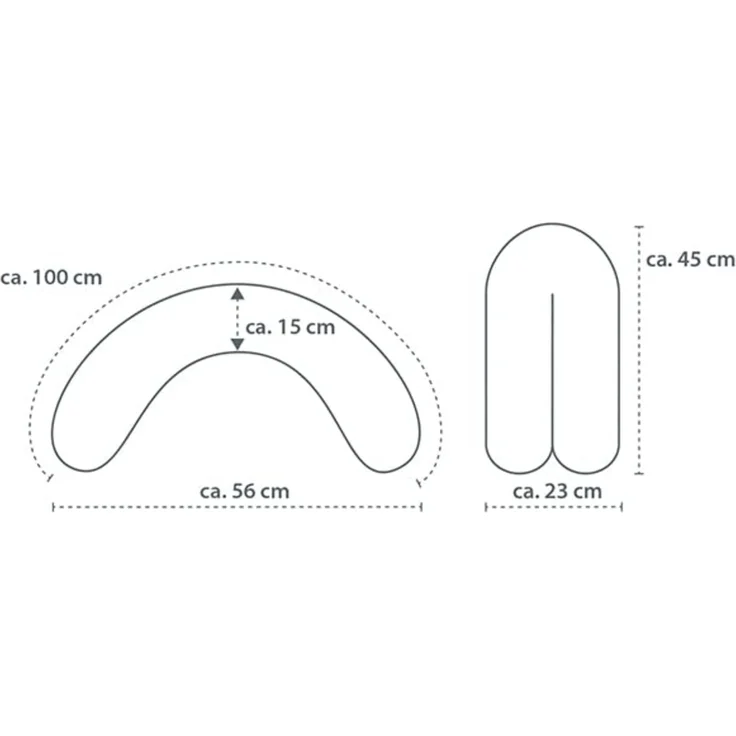 Theraline Frühchenkissen 100 x 15 inkl. Bezug Punkte türkis Mikroperlen – Bild 4
