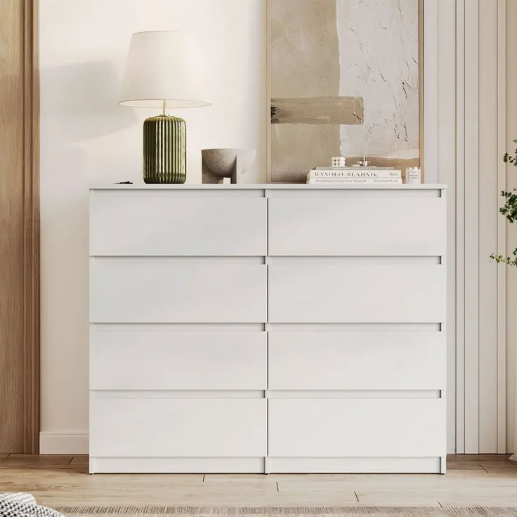 Lookway Kommode HANA M8 – stilvolle Kommode mit geräumigen Schubladen, Breite: 120 cm