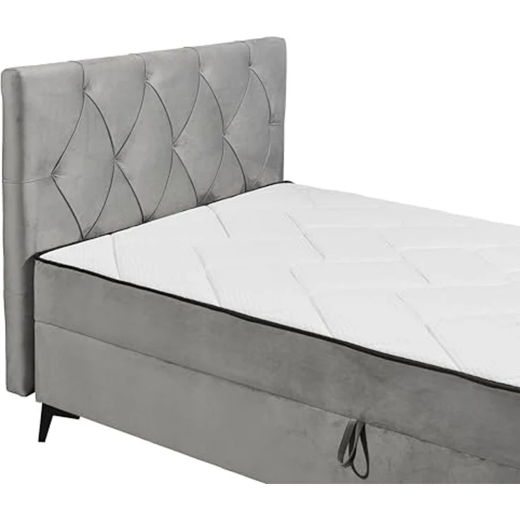 CORNWILL Boxbett 120x200, Grau - Modernes Einzelbett mit Bettkasten - 121 x 102 x 210 cm (B/H/T) – Bild 6