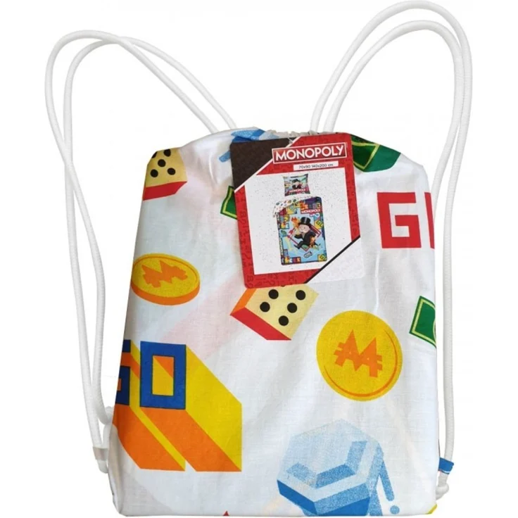 Monopoly Bettwäsche Set aus Baumwolle Bettdeckenbezug 140 × 200 cm mit 70 × 90 cm Kissenbezug – Bild 3