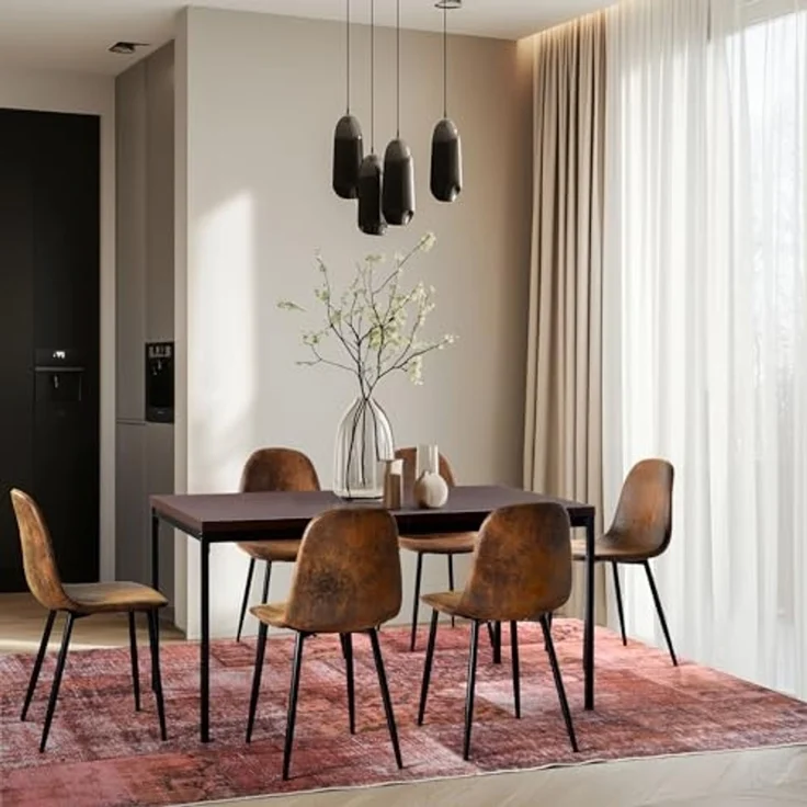 FurnitureR Konsolentisch 120 x 70 x 75 cm | Schmal & elegant | 3,8 cm Dicke Platte | Metallbeine schwarz | Flurtisch/Sofatisch – Bild 1